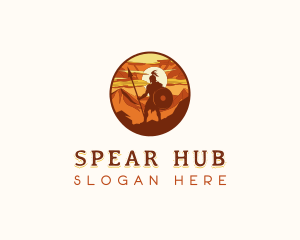 Spear Warrior Spartan logo