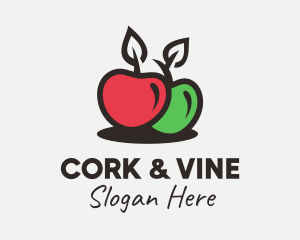 Red Green Apple logo design