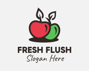 Red Green Apple logo design