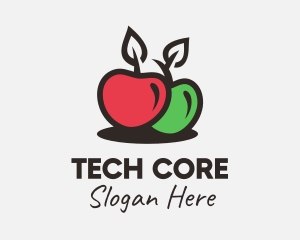 Red Green Apple logo design