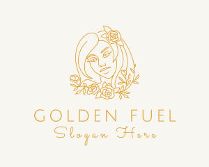 Golden Beauty Makeup logo design