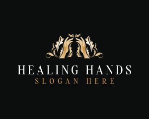 Healing Wellness Hands logo design