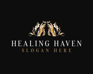 Healing Wellness Hands logo design