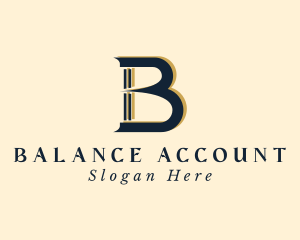 Law Firm Pillar Letter B logo design