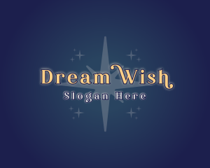 Wishing Star Sparkle logo design