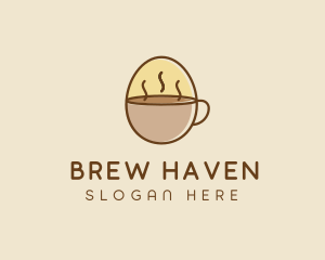 Egg Coffee Breakfast logo design