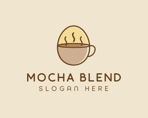 Egg Coffee Breakfast logo design