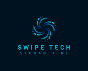 AI Tech Swoosh logo design