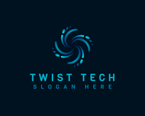 AI Tech Swoosh logo design