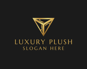 Luxury Gold Triangle logo design