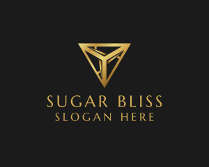 Luxury Gold Triangle logo design