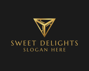 Luxury Gold Triangle logo design