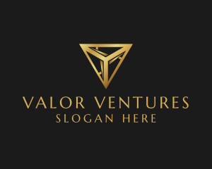 Luxury Gold Triangle logo design