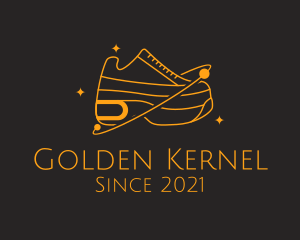 Golden Orbit Shoe  logo design