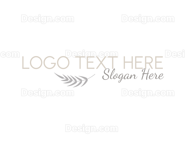 Leaf Minimalist Wordmark Logo