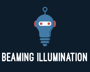 Robot Lightbulb Artificial Intelligence logo