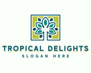 Tropical Meditation Tree logo design