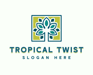 Tropical Meditation Tree logo design