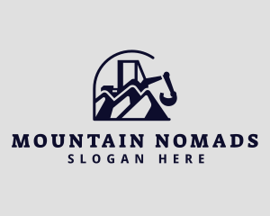 Excavator Mountain Machinery logo design