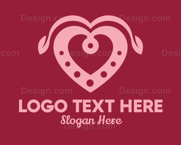 Decorative Heart Leaf Logo