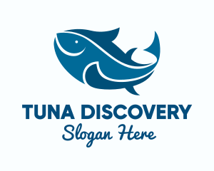 Blue Tuna Fish logo design