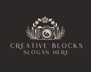 Creative Floral Camera  logo design