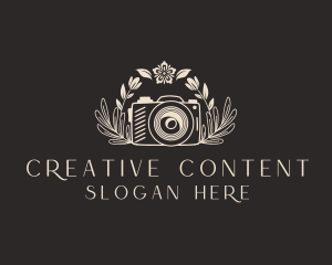 Creative Floral Camera  logo design