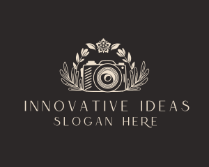 Creative Floral Camera  logo design