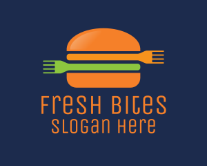 Fork Hamburger Burger  logo