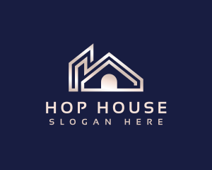 Construction House Roofing logo design