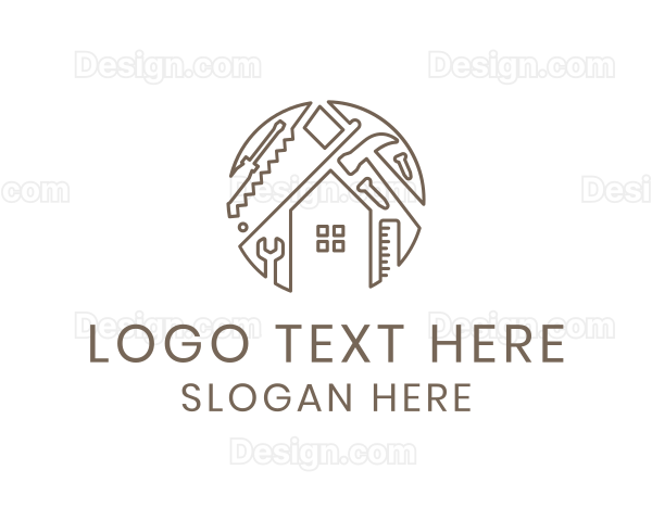 Home Improvement Construction Tools Logo