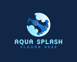Pressure Washer Splash logo design