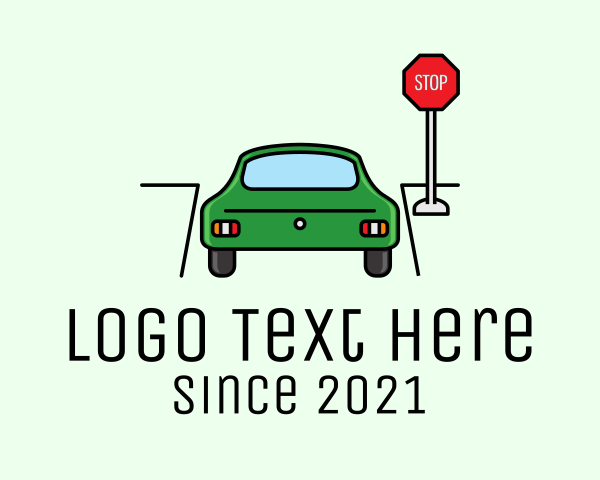 Automotive Car Stop Sign logo