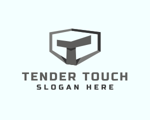 Construction Shield Letter T logo design