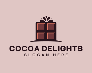 Culinary Chocolate Bar Candy logo design