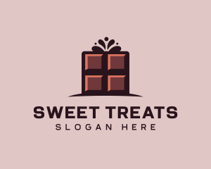 Culinary Chocolate Bar Candy logo design