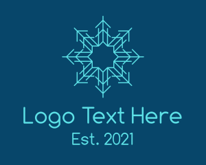 Blue Winter Snowflake logo