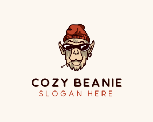 Beanie Monkey Fashion Accessory  logo design