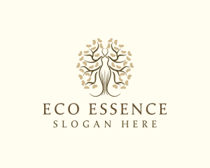 Woman Tree Eco logo design