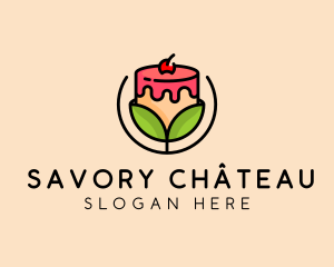 Organic Dessert Cake  logo design