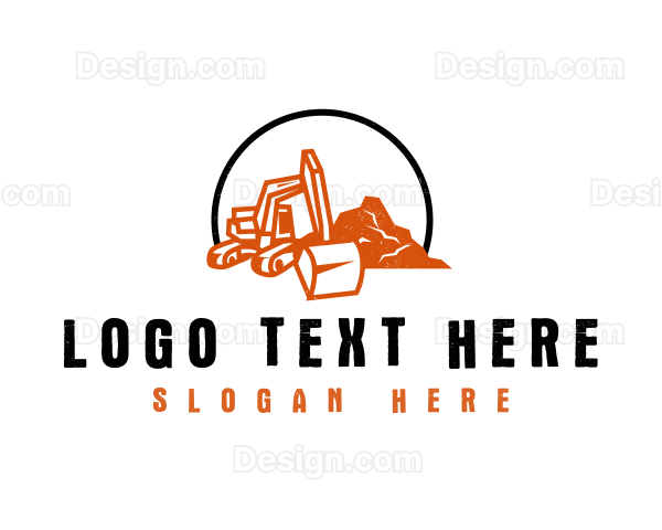 Mining Machinery Backhoe Logo