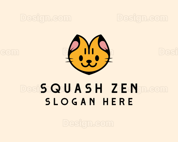 Cute Pet Cat Logo