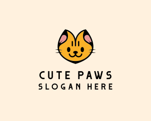 Cute Pet Cat  logo design