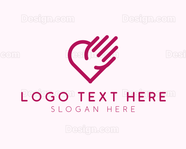 Simple Hand Heart Logo