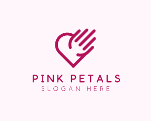 Simple Hand Heart  logo design