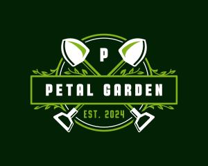 Shovel Landscaping Botanical logo design