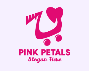 Heart Shopping Cart   logo design