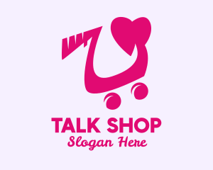 Heart Shopping Cart   logo design