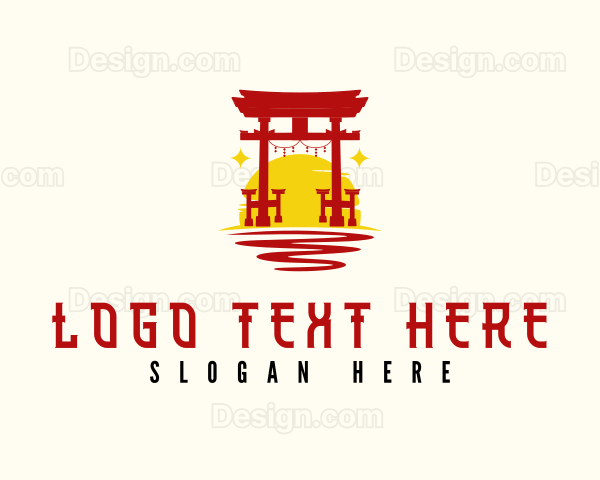 Japanese Shrine Shinto Logo