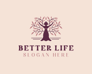 Woman Tree Wellness logo design